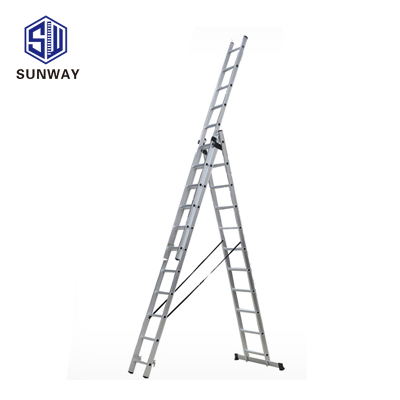 safest 6m 3 section extension ladder telescopic ladder harbor freight