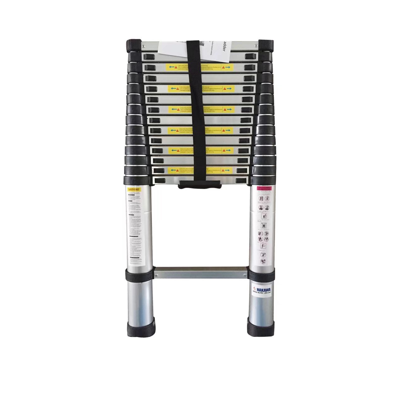 EN131 European Safety Standard Aluminum Telescopic Ladder 5m 13Steps